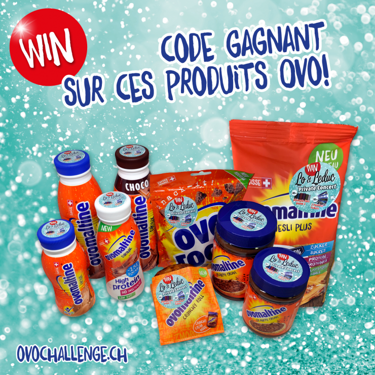 Leporellos sur les produits Ovomaltine, Ovo Challenge
