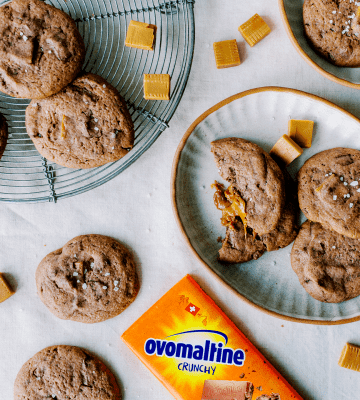 Cookies Ovo con cioccolato e caramello