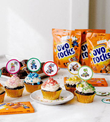 Ovo Mario Kart Cupcakes - Recette